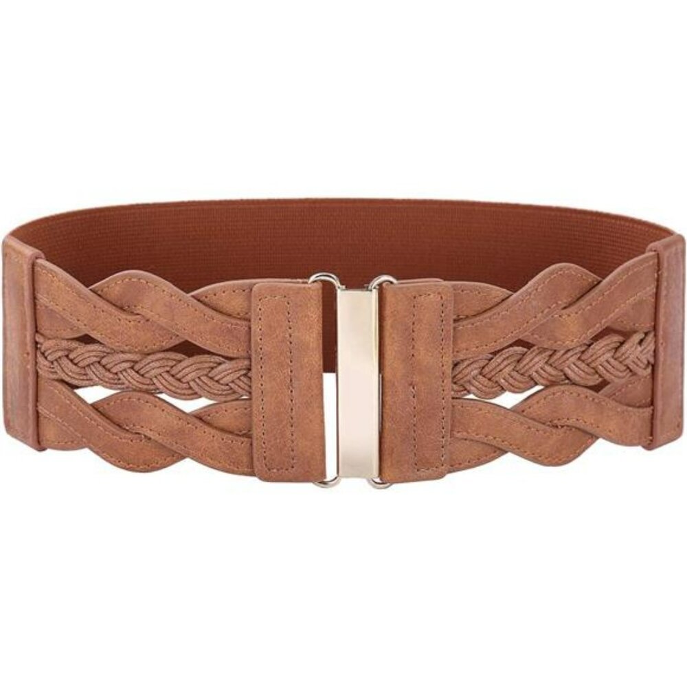 Womens wide elastic waist belt stretchy vintage retro fashion cinch belt for dre